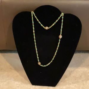 Handmade in Mexico very long necklace.